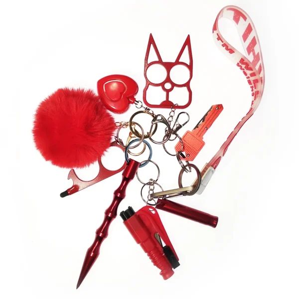 9Ps Selfdefense Keychain Set For Women And Kids