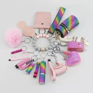 15 pcs Diamond keychain set for women and girl